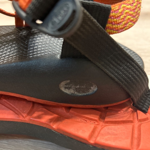 Chaco ZX/2 Yampa Vibram Orange Stappy Hiking Sandal Sz 8.5 - Picture 6 of 7